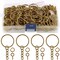 450-Piece 1-Inch (25 mm) Bronze Flat Keychain Ring Kit – Includes 150 split key rings with chains, 150 jump rings, and 150 screw eye pins for jewelry and craft projects.